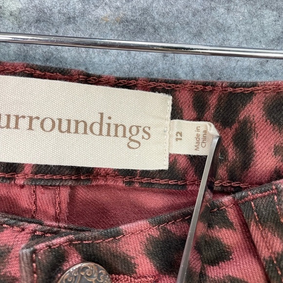 Soft Surroundings Women’s Pants 12 The Ultimate High Rise Leopard Skinny Jeans - Picture 4 of 10